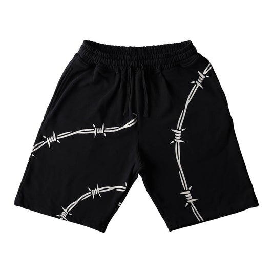 Barbed Wire Terry Cotton Shorts